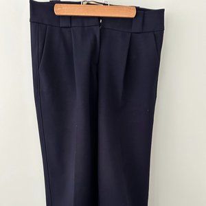 Classic Six Beverly Wide-Leg Cropped Pant in Navy (Sz 6)
